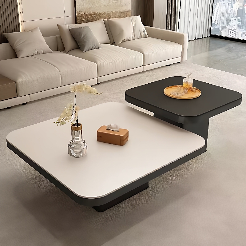 意式高级正方形岩板轻奢小户型简约茶几客厅极简环保EO