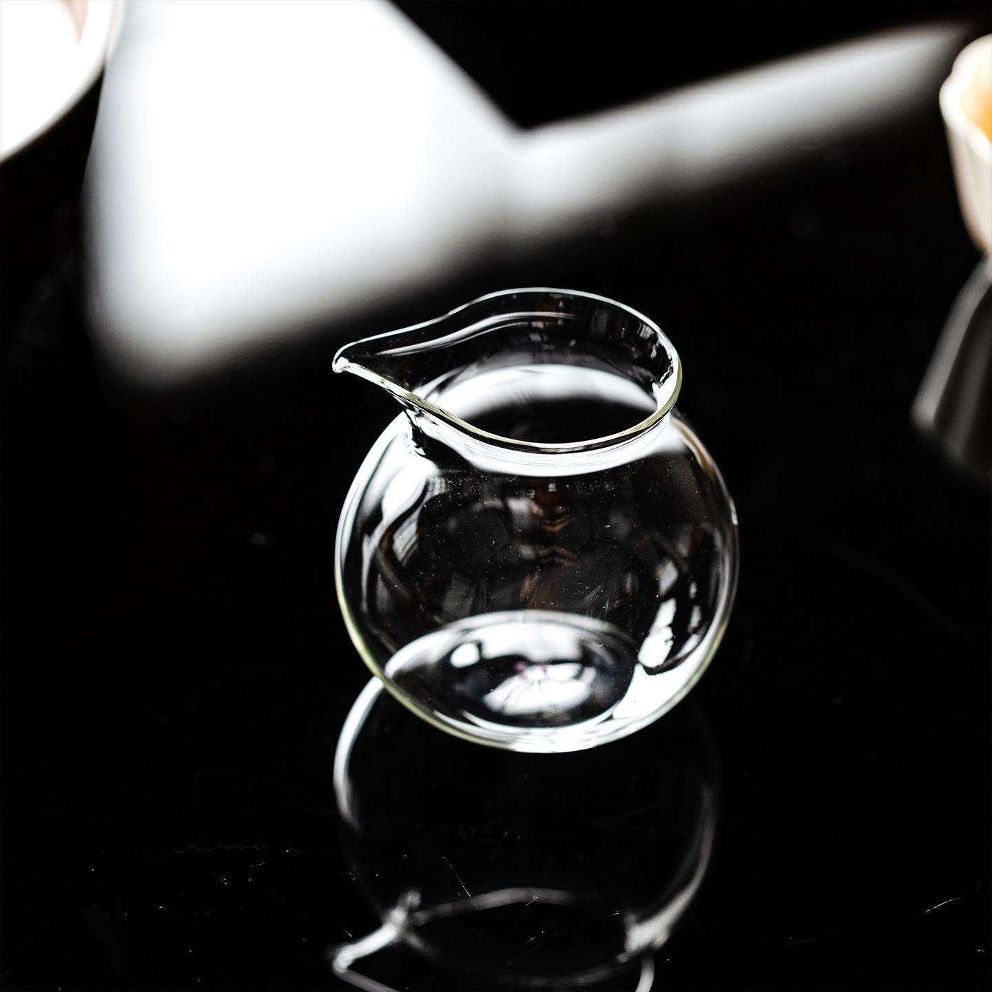 小口袋耐热玻璃公道杯加厚公杯家用小号分茶器泡茶杯茶海