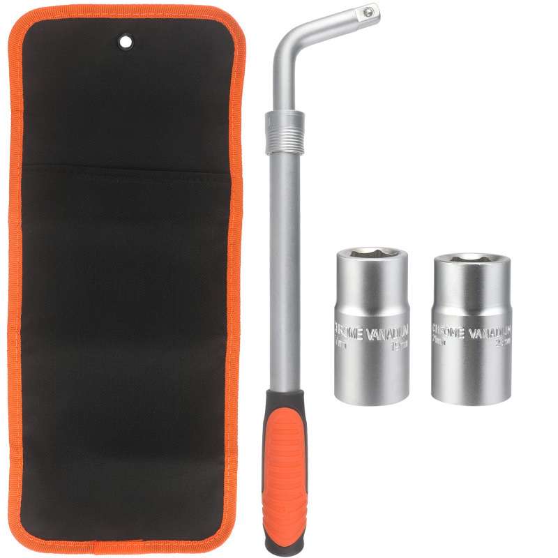 轮胎扳手省力拆卸汽车用换胎工具L型加长伸缩17/19/21/23mm套筒