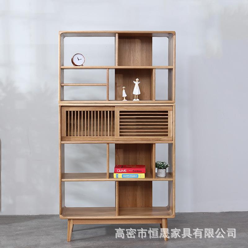 北欧实木创意博古书架 现代简约创意家具多宝阁博古架