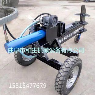 源头厂家 柴油机动力破木机锅炉烧柴60木材劈柴机电动移动破柴器