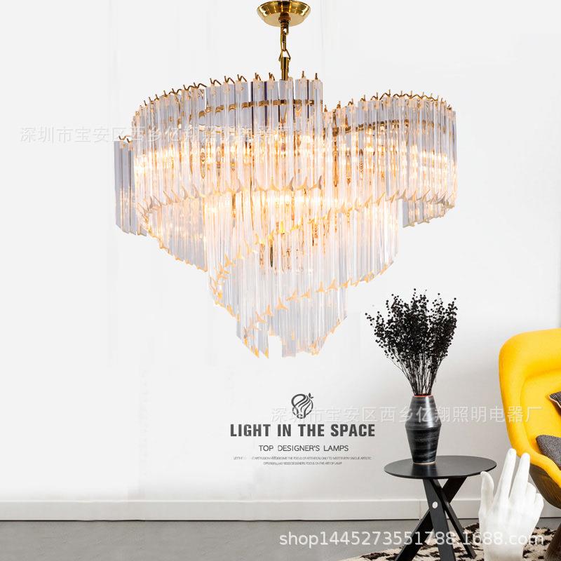 北欧后现代轻奢客厅水晶吊灯创意艺术设计师螺旋卧室灯具简约