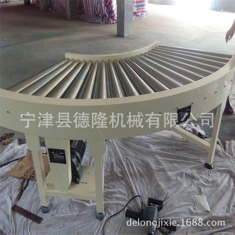180度动力转弯输送机不锈钢平顶链转弯输送机瓶子铁罐曲线输送机