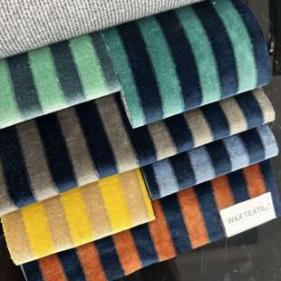 绒布仿割绒条纹沙发布面料亮丝亮光绒布加厚抱枕软装家具布