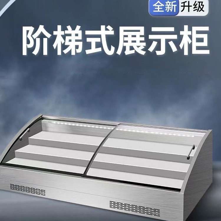 移动阶梯冰柜摆摊专用烧烤熟食炸串卤菜台式冷藏保鲜展示柜冰柜