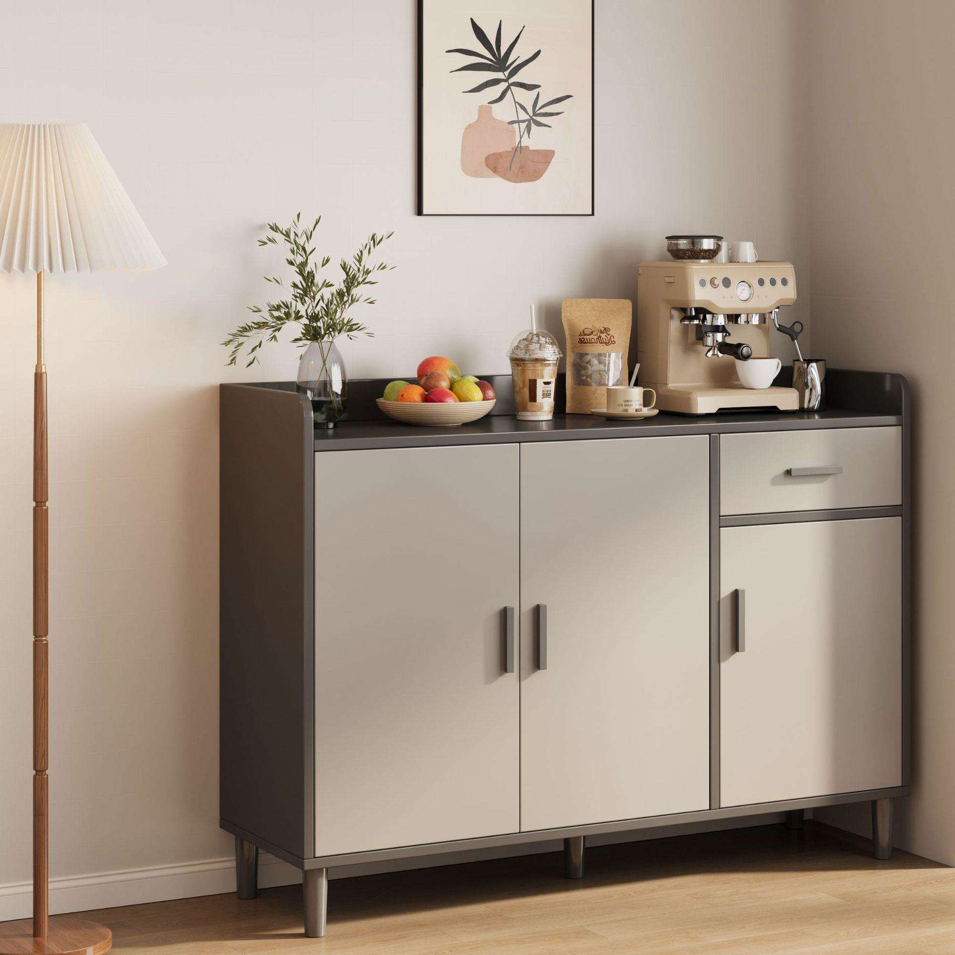 餐边柜客厅靠墙新款入户多功能收纳储物柜一体茶桌侧边边几茶水柜