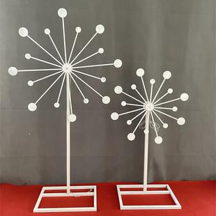 新款婚庆道具电动旋转风车路引摆件摩天轮铁艺可升降婚礼场景布置