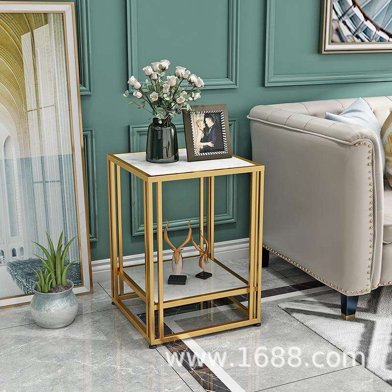 北欧大理石小茶几简约客厅沙发方形边几角几家用卧室轻奢床头柜