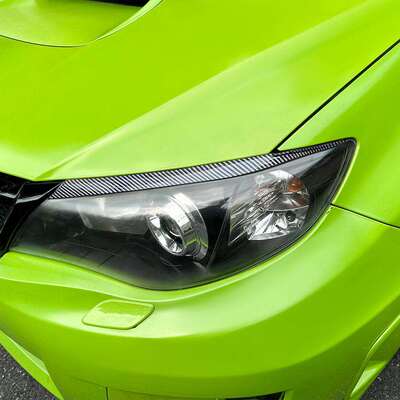 适用斯巴鲁翼豹Impreza WRX STI 2007-14前大灯灯眉车贴跨境改装