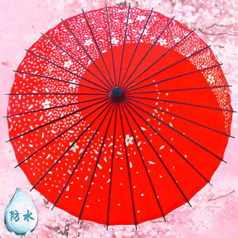 手工红色油纸伞古典江南防雨实用工艺舞蹈道具小桐油伞装饰伞