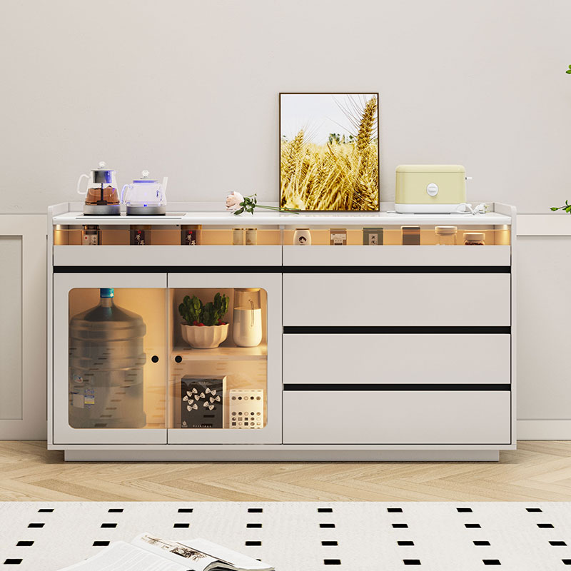 茶吧机餐a边柜一体沙发旁家用柜子小型台式桌面下至水桶储物柜收