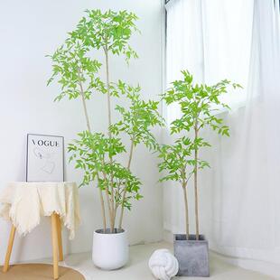 新款仿真南天竹家居绿植仿生装饰花艺摆件假植物仿真植物假盆栽