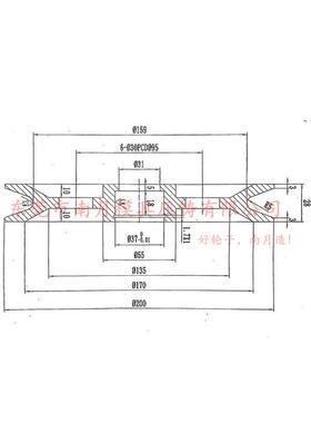 导线轮 φ200x28mm组合导轮 v型不锈钢过线轮 防跳线导轮
