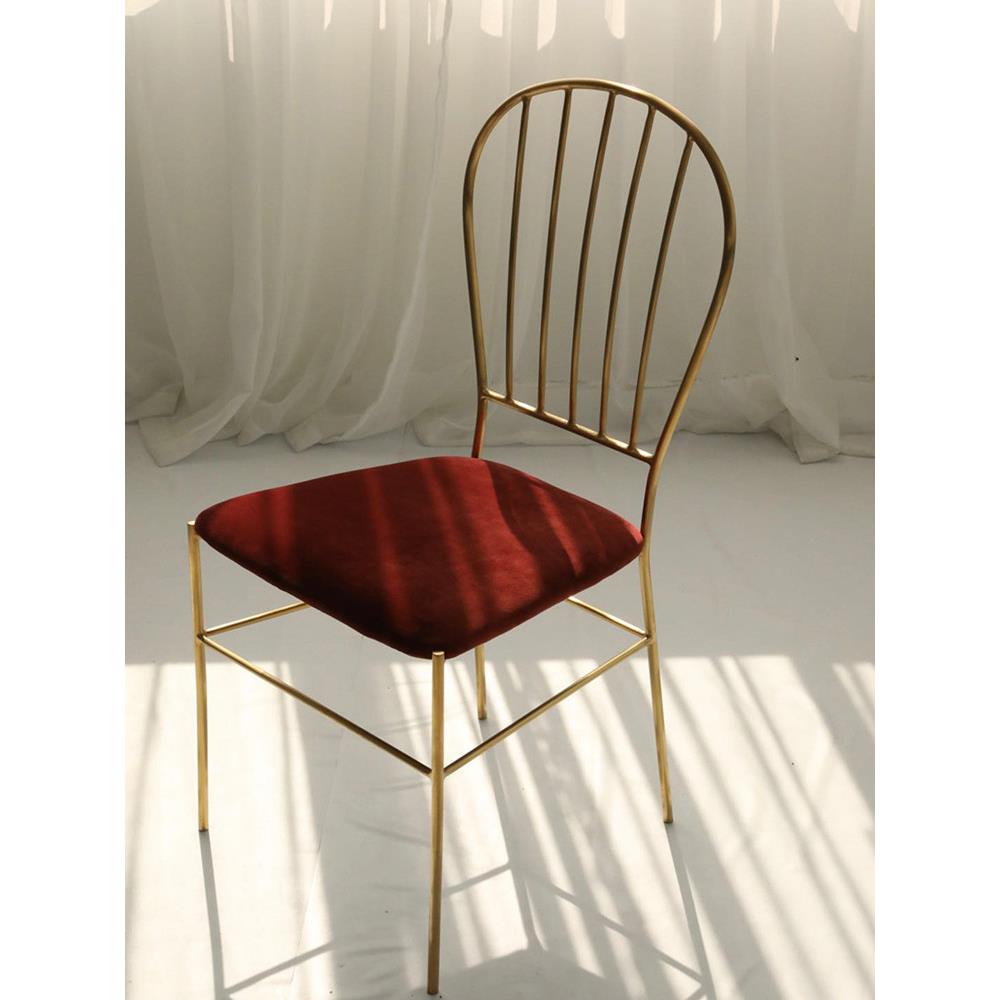 厂家北欧设计师简约现代轻奢复古化妆椅子优质丝绒梳妆台靠背餐椅