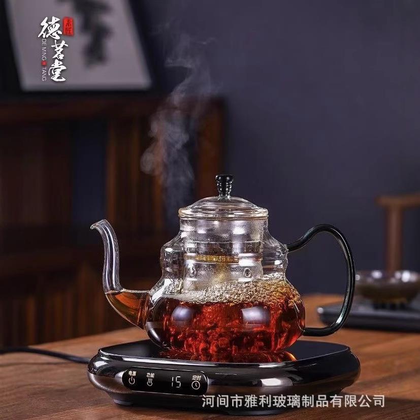 德茗堂2025新款电陶炉煮茶器四方迷你茶炉烧水蒸茶电炉家用1500W