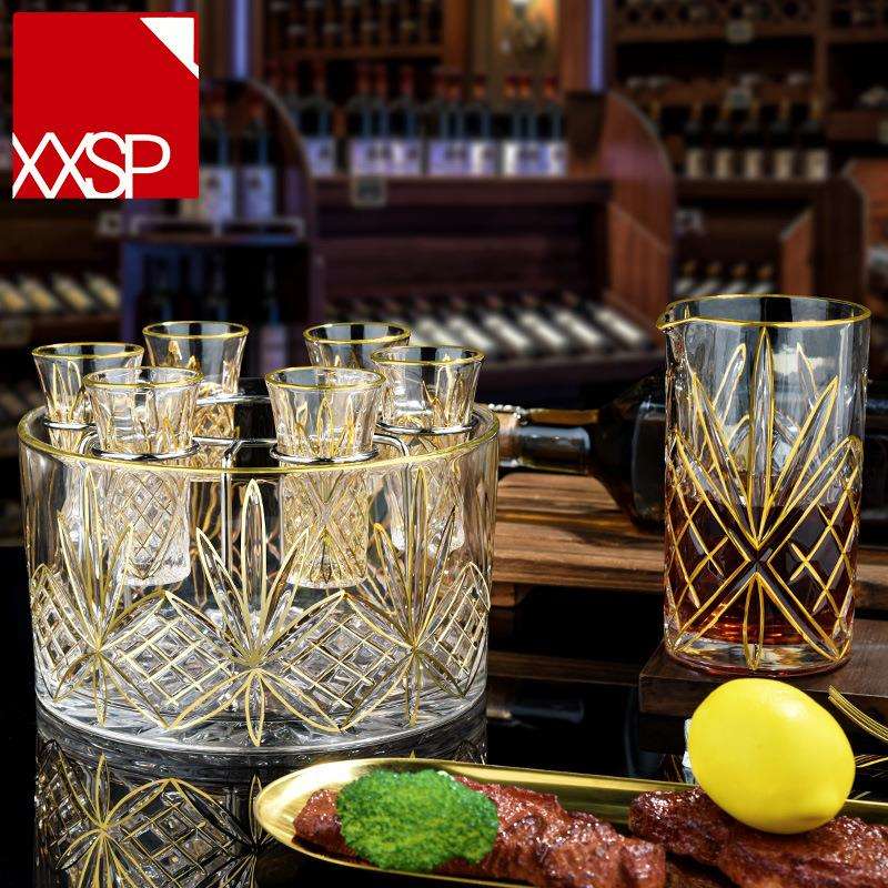 XXSP 北欧轻奢创意酒杯分酒器套装家用客厅酒吧伏特加酒杯现货