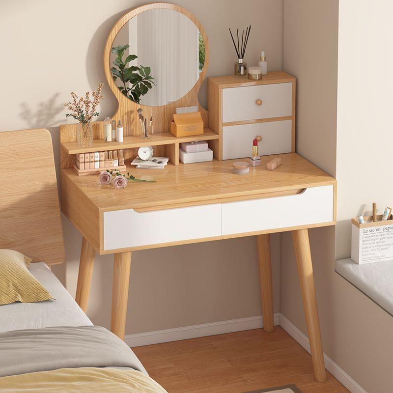 梳妆台卧室小型化妆台镜小户型双层化妆柜主卧带抽迷你化妆桌桌子