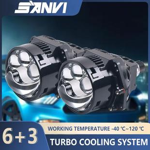 Sanvi 升级 3寸61瓦6000k高亮S17PRO三眼无损LED双光透镜大灯改装