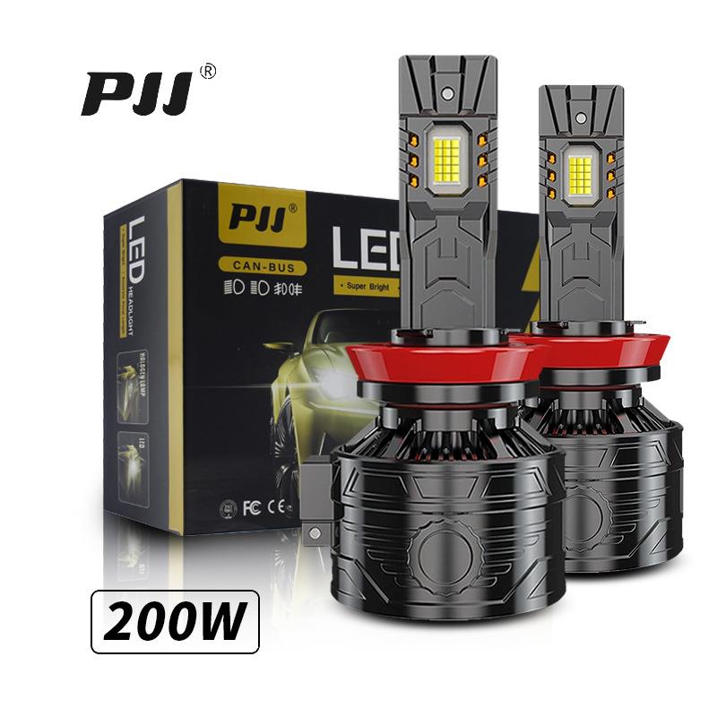 led汽车大灯 双铜管30芯 200W大功率远灯h7 近灯9005汽车led大灯