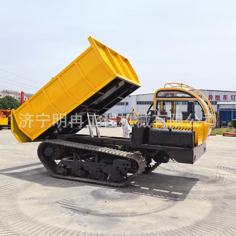 12吨履带式爬山虎运输车 农田搬运自卸车复杂路况爬坡下水翻斗车