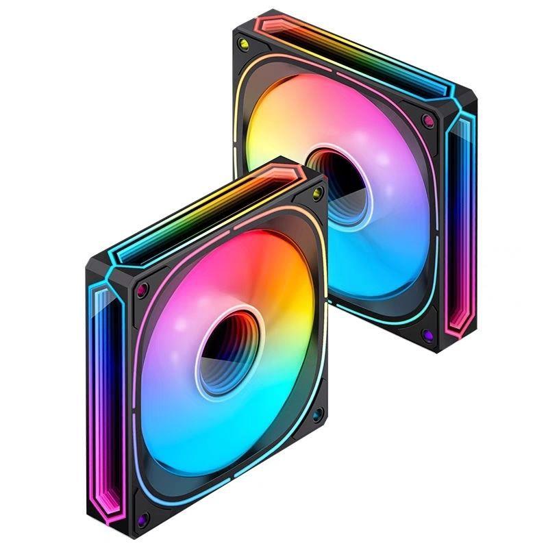 乔思伯FR505 ARGB机箱风扇棱镜灯效千层镜幻彩散热风扇5v3pin pwm