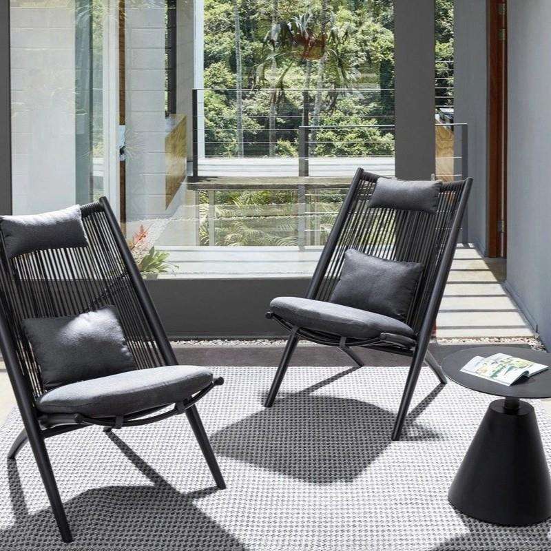 跨境工程户外沙发庭院民宿花园家具休闲藤编桌椅三件套阳台藤椅