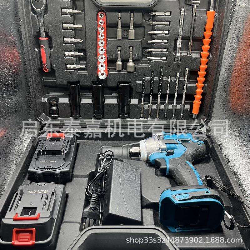 大功率无刷电动扳手大扭力木工汽修工具锂电充电式冲击扳手起子机