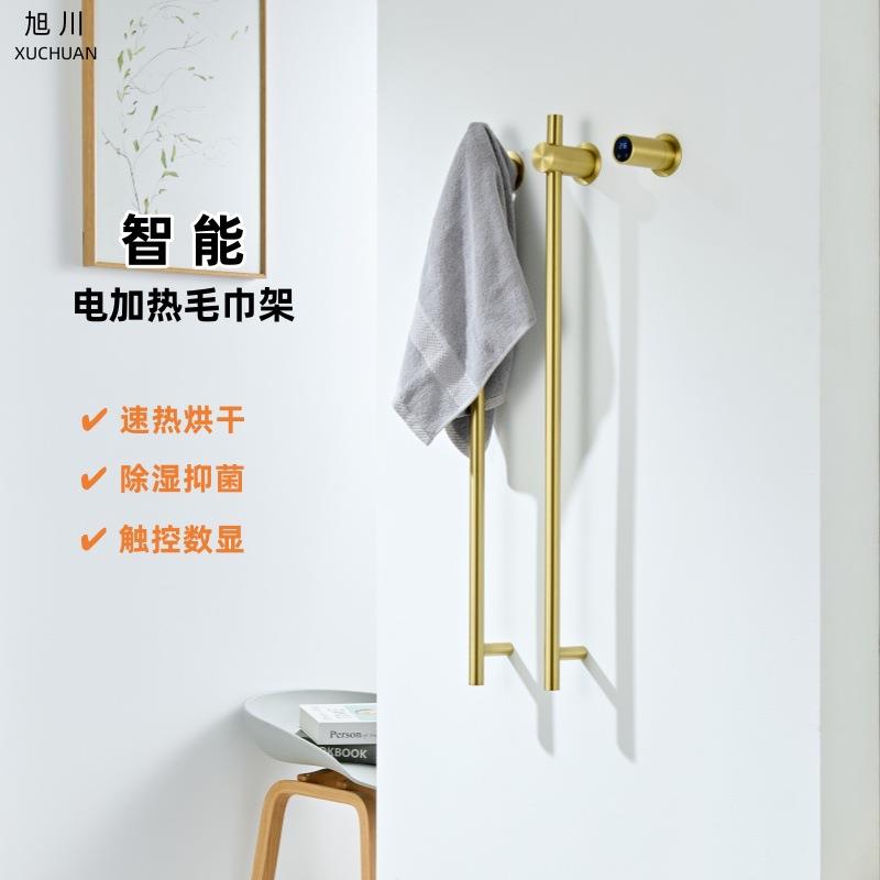 浴室电加热毛巾架浴袍款智能触控定时调温304不锈钢材质源头厂家