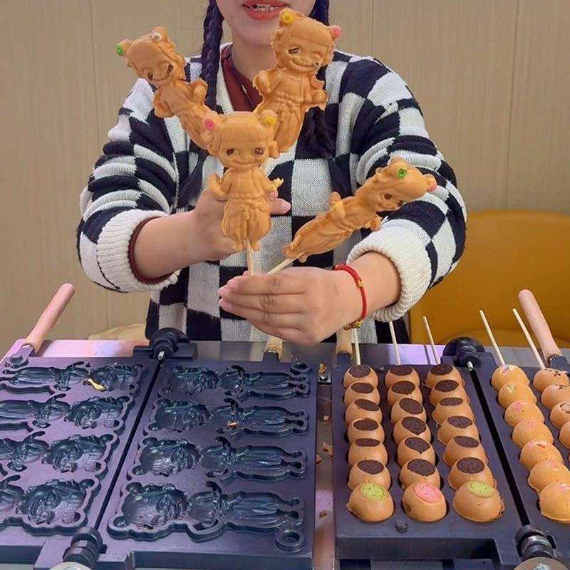 香蕉烧机网红香蕉烧鸡蛋仔机器流动香蕉烧摆摊车便携烤盘电加热