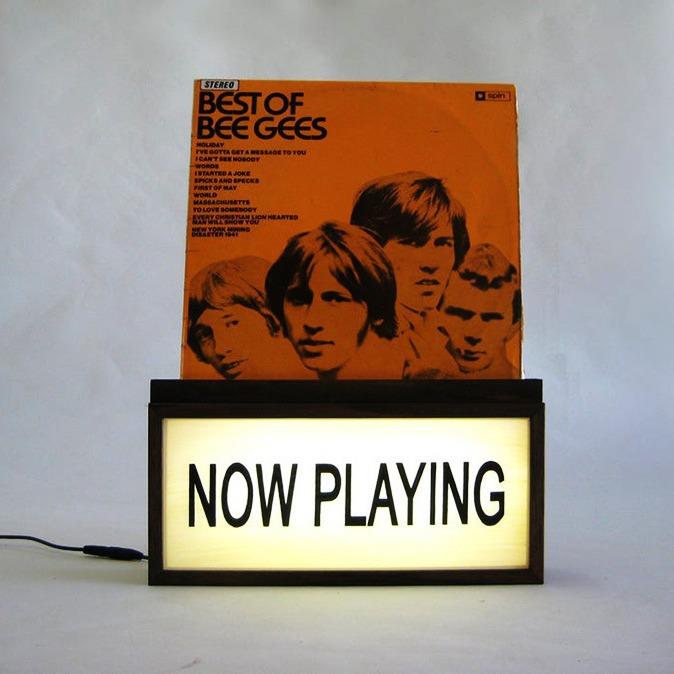 NOW PLAYING创意展示灯箱带收纳盒 正在播放照明夜灯led灯气氛灯