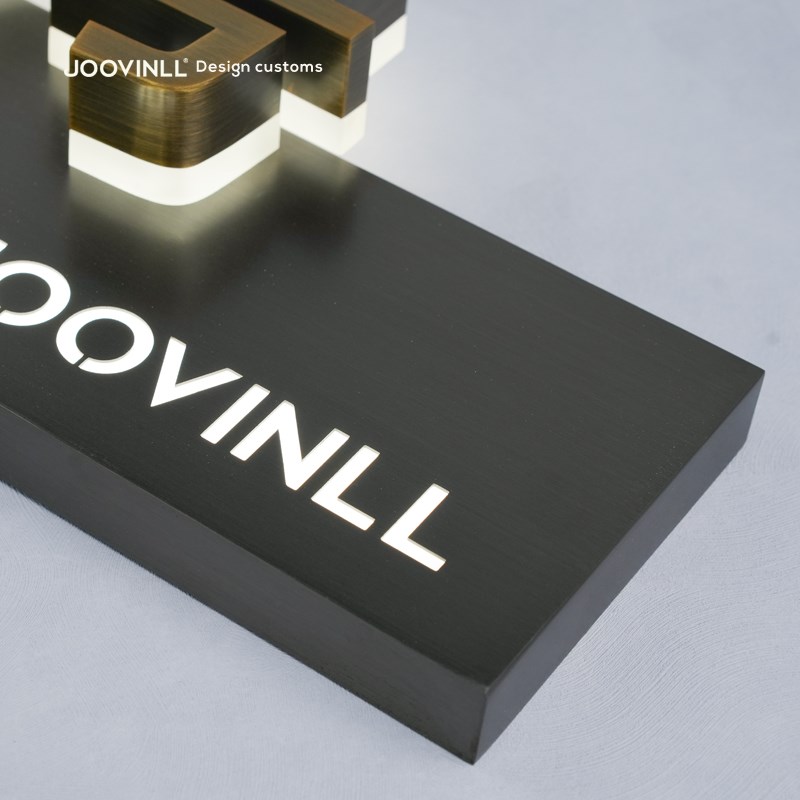 订制庭院别墅入户门牌户外防水发光门牌家用定制数字号码牌不锈钢