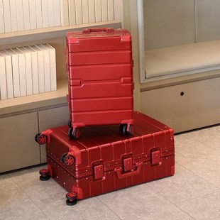 红色拉杆箱结婚箱子陪嫁行李箱女旅行箱皮箱密码 箱大容量登机箱