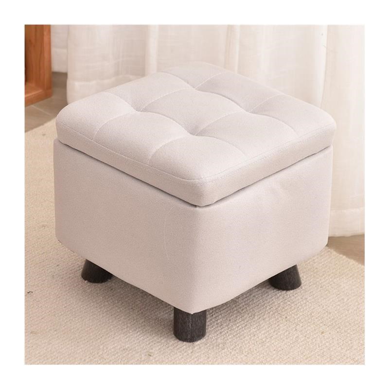 新疆西藏包邮小凳子客厅收纳储物凳实木沙发凳脚踏换鞋矮凳科技布