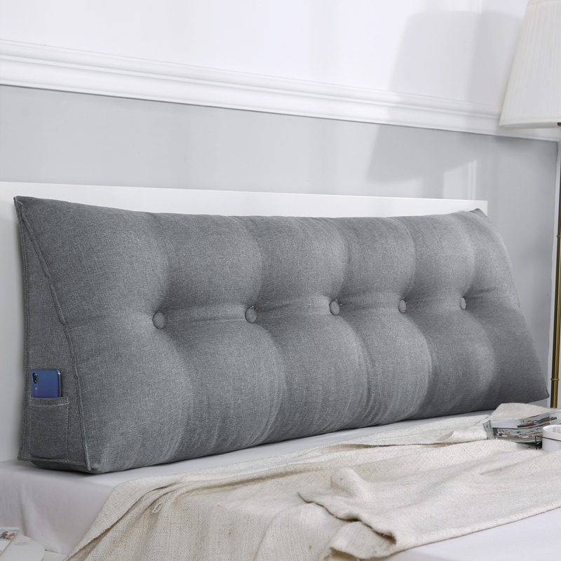 床头大靠背榻榻米软包护腰枕沙发护E腰靠枕双人床上三角靠垫可拆