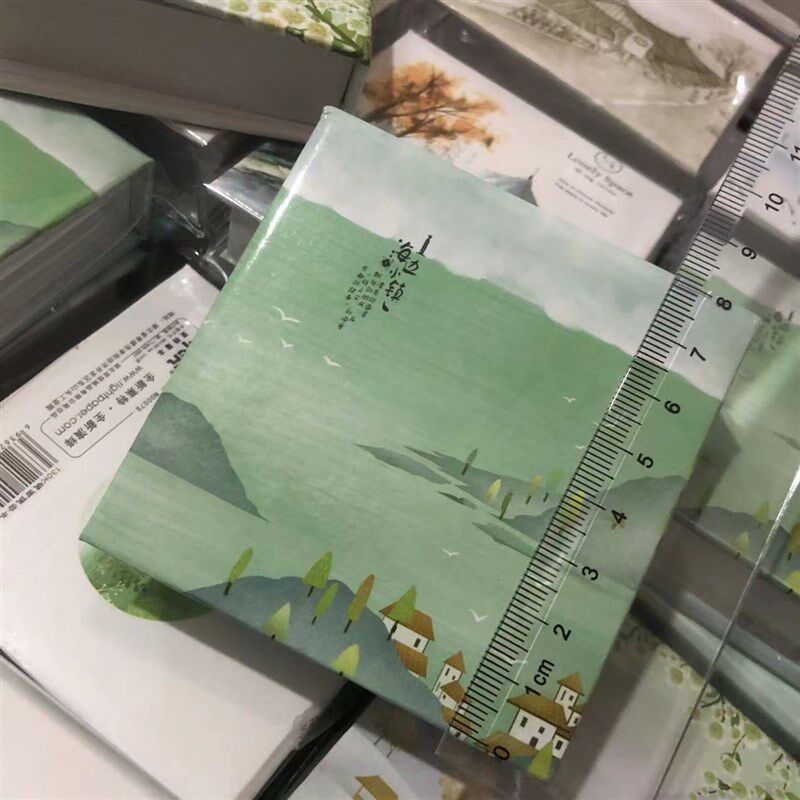 加厚200页空白纸 便签本可撕 硬壳正方形办公 小记事本随身留言本