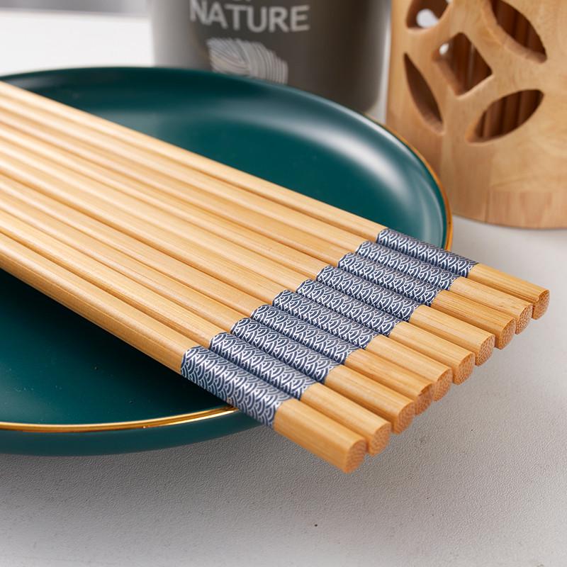 防霉子子天然家用竹筷木质竹筷耐高温实木筷防滑发霉家庭不用
