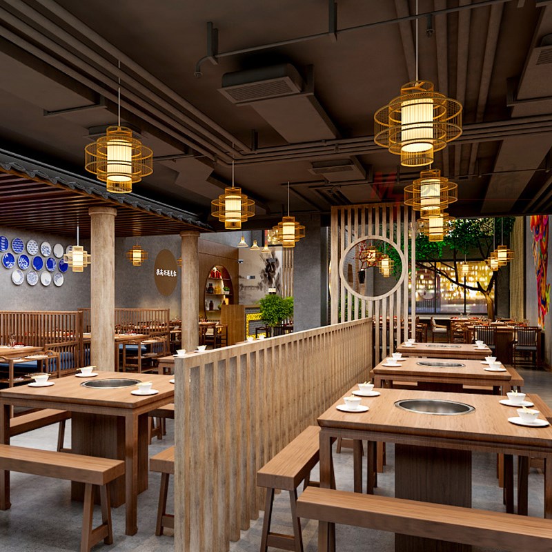 新中式竹编吊灯禅意客厅餐厅卧室B书房民宿茶室竹艺榻榻米日式吊