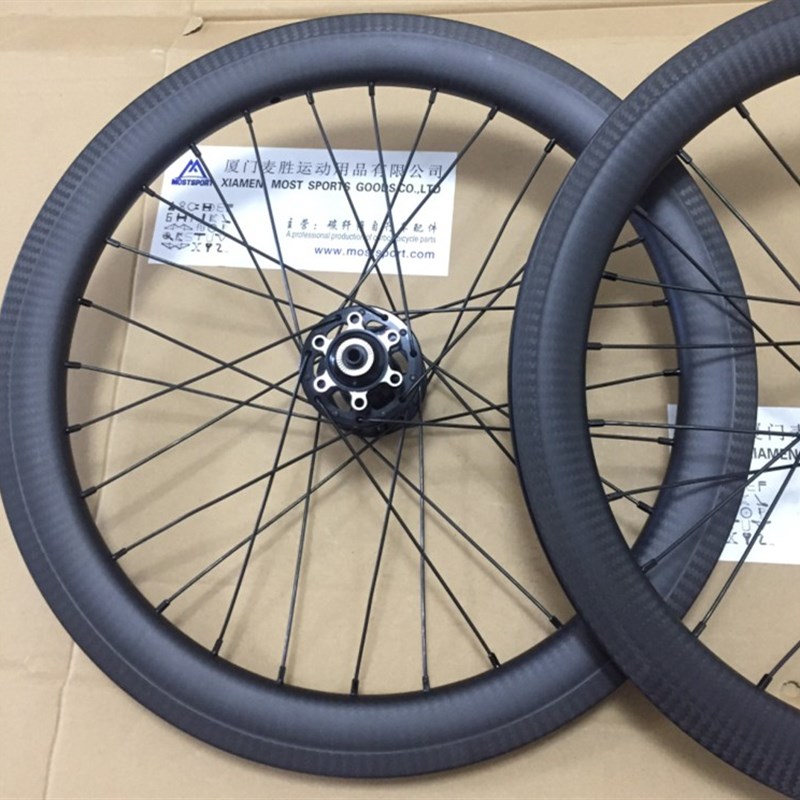 现货20寸451/406 碟刹碳纤维轮组 451碳轮圈 406碳刀Z轮组工厂定