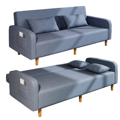 沙发床两用可折叠小户型客厅v多功能布艺沙K发可拆洗双人单人折叠
