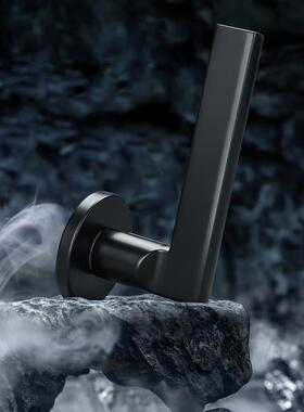 名门黑色卧室门锁室内门把手家用房间房门静音分体磁吸锁木门锁通