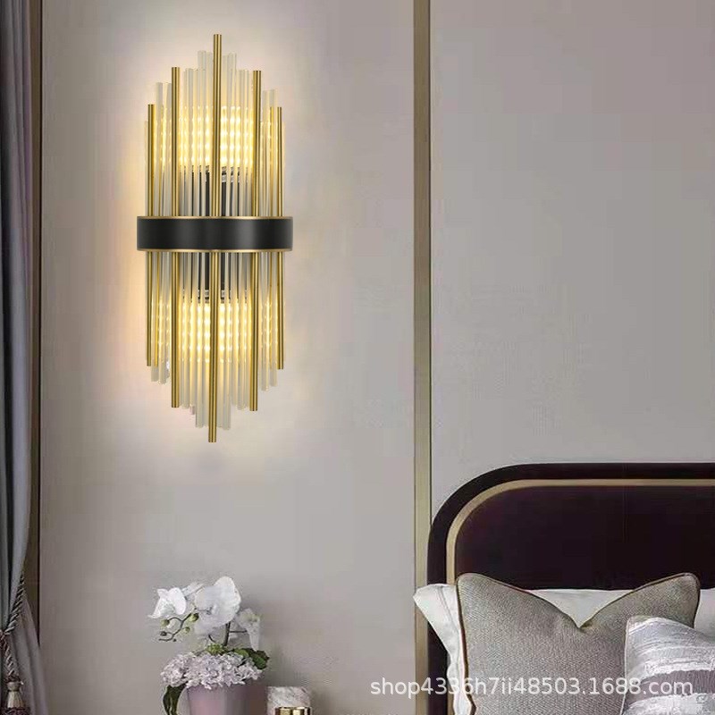 网红爆款轻奢水晶壁灯客厅过道y主客卧室楼梯酒店大堂极简后现代