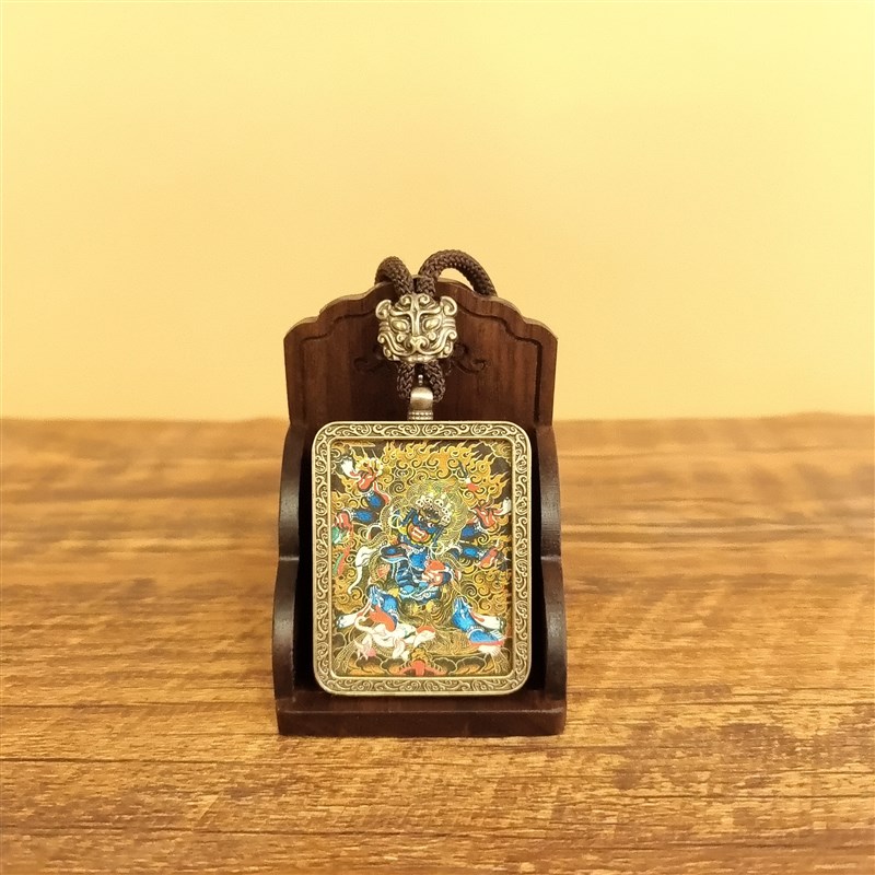 唐卡支架收纳本命佛o木盒佛牌热贡小龛五路财神唐卡盒子不带唐卡