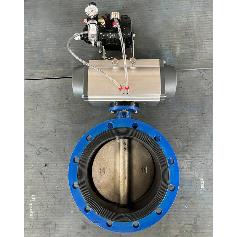 气动法兰蝶阀双作用软密封蝶阀球板304板厂家河北D641X-16Q