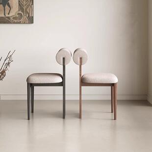 法式复中古风椅子家用全实木白蜡木河马椅餐椅设计师椅子高靠背椅