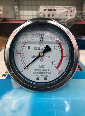 杭州东亚YN100ZT耐震表油压表轴向带边压力表 16 25 40 60 100MPA