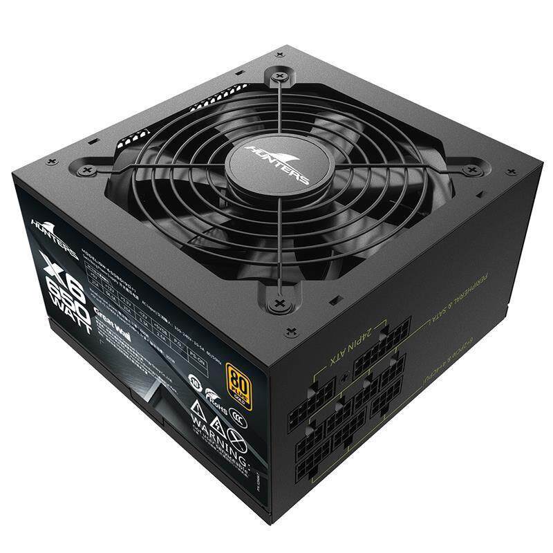 长城X6金牌 额定650W全模电源宽幅单路12V静音台式机电源适用