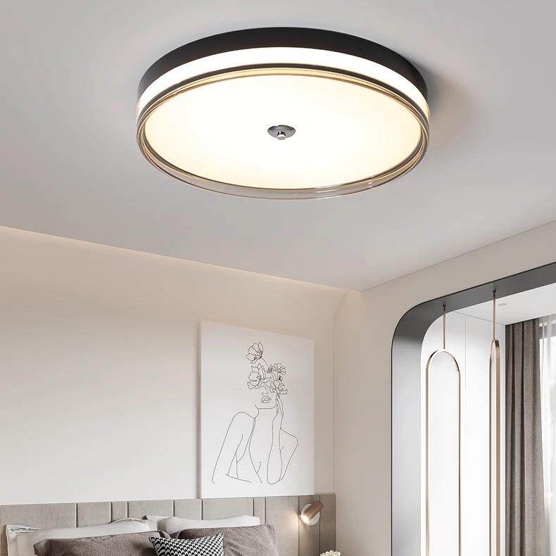 中山灯具跨境意式轻奢极简吸顶灯 护眼圆形房间卧室灯具