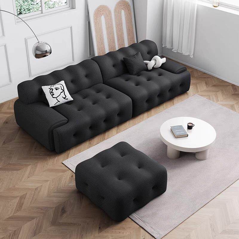 【时尚个性】意式极简罗奇堡布艺沙发现代简约客厅小户型设计师网