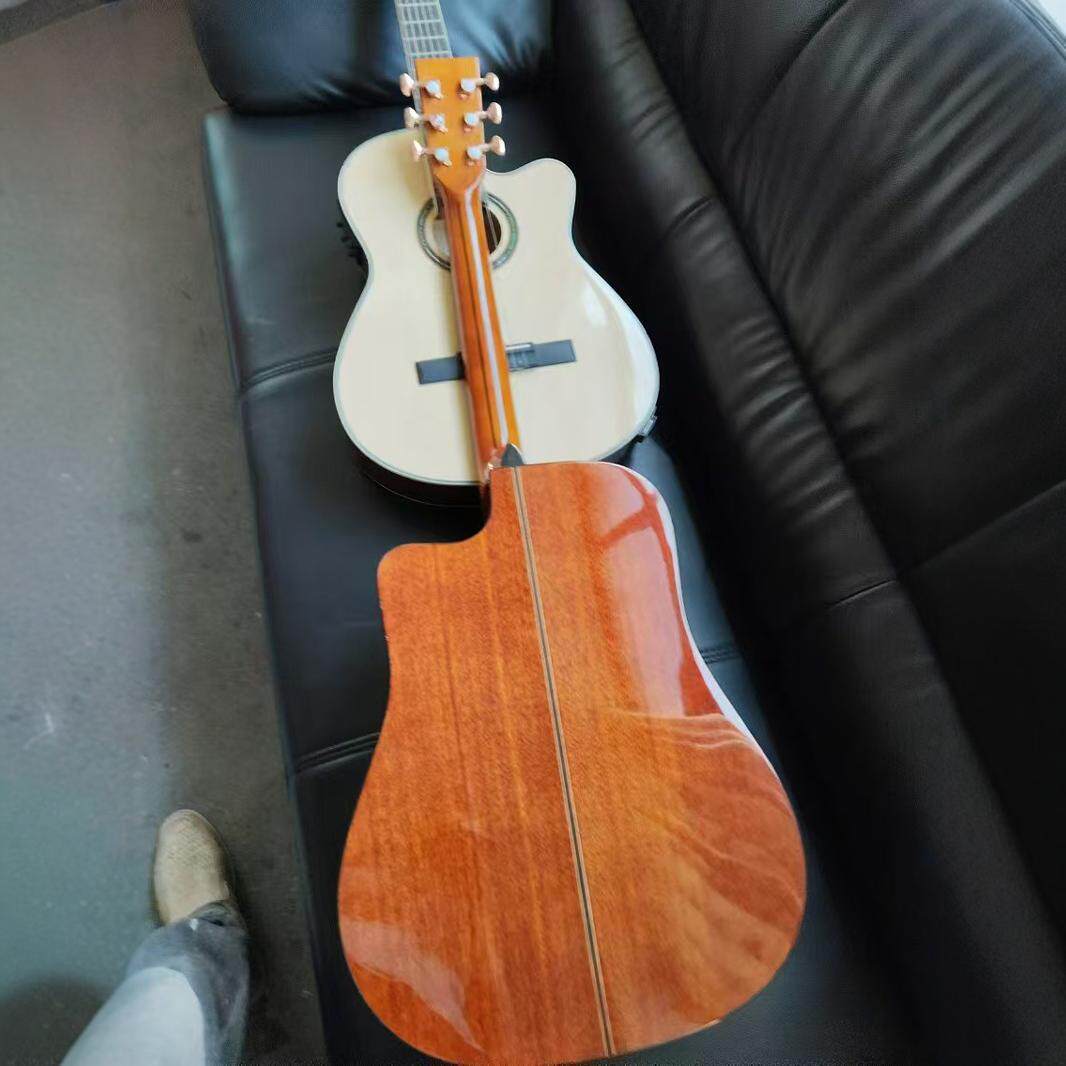 CY41寸缺角全单民瑶吉他，云杉面板，乌木指板，弦钮民谣云杉全单