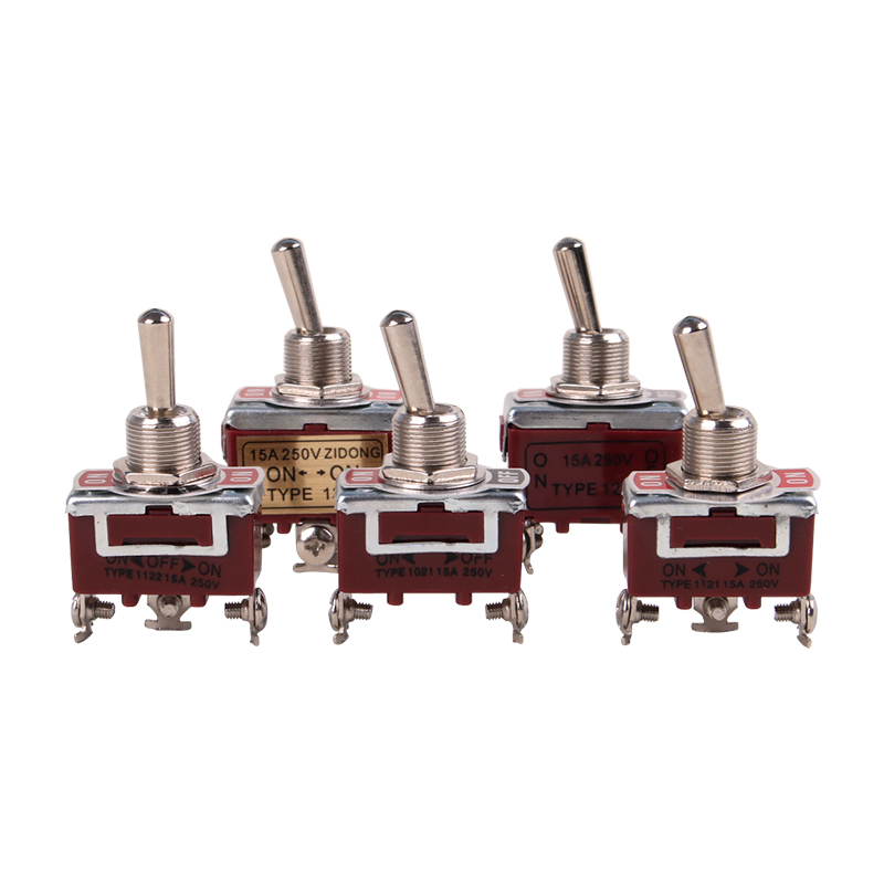 钮子开关2/3档摇头摇臂拨动拨杆三六脚3/6脚两档纽子扭子电源开关